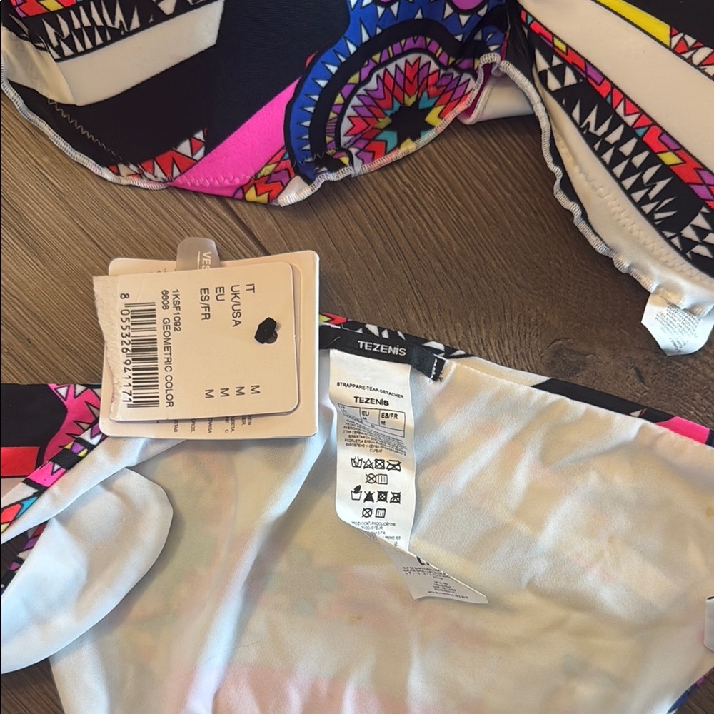 Tezenis Colorful Patterned Bikini Set NWT - Picture 4 of 9
